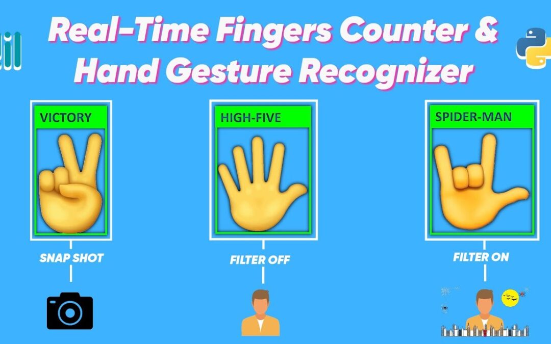Real-Time Fingers Counter & Hand Gesture Recognizer with Mediapipe and Python